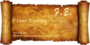 Fiser Etelka névjegykártya