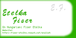 etelka fiser business card